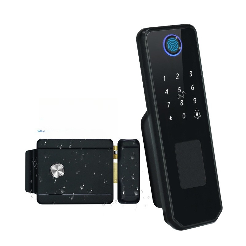 Smart Garden Door Lock - Dubbelzijdig vingerafdruk waterdicht bedradingsvrij slim tuinslot,