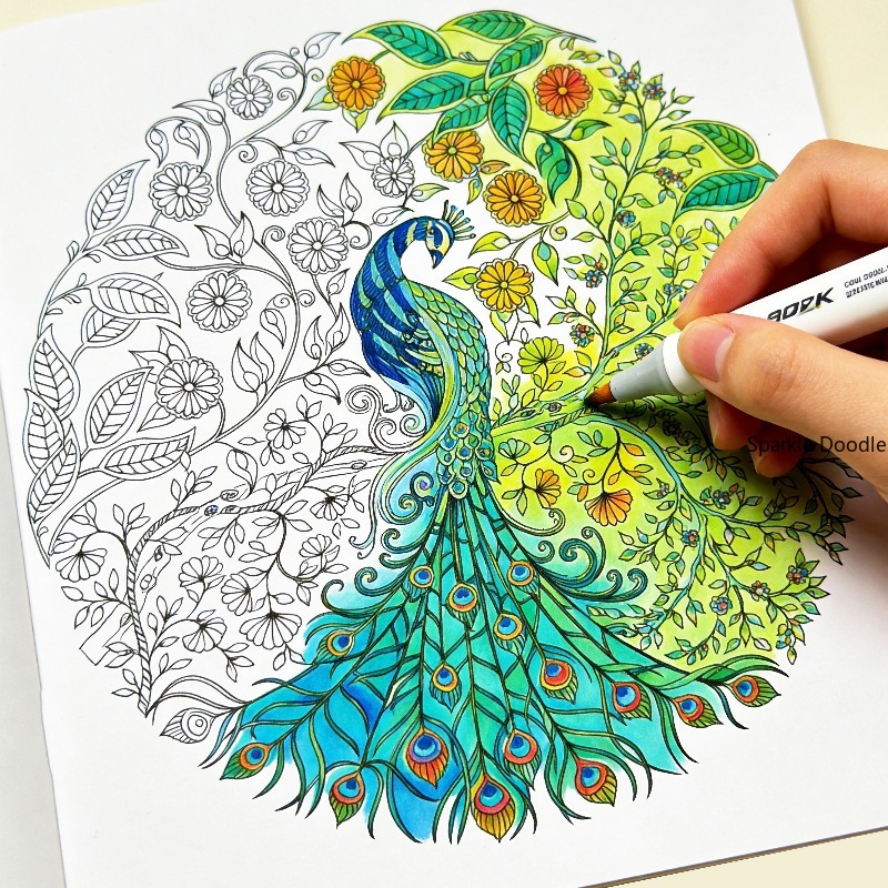Garden Journal Planner - Een meditatie-decompressie-graffitiboek voor volwassenen, een kleurboek