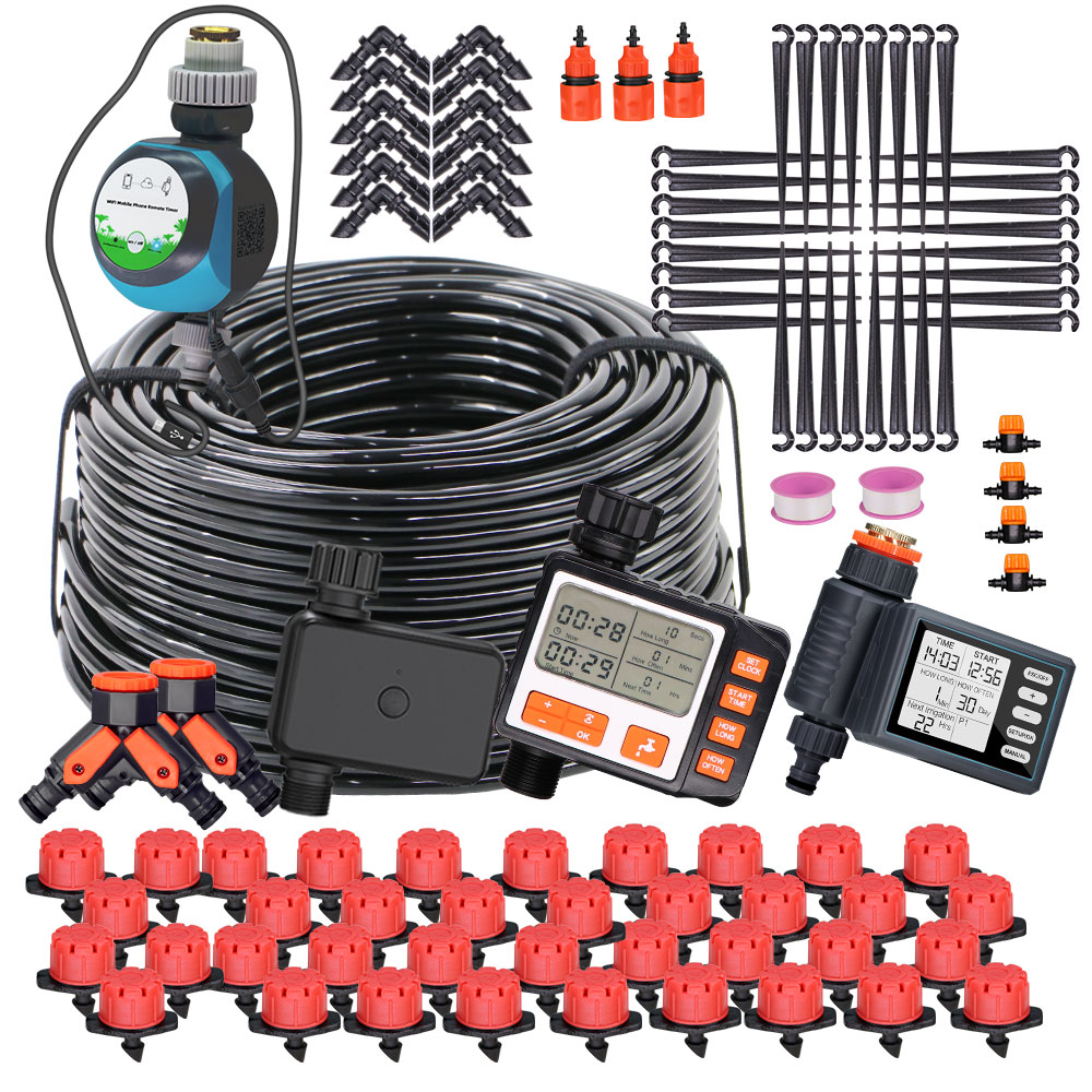 Smart Garden Sprinkler System - 50-5M 1/4 ''Verstelbare Druppelaars Automatische Bewateringsset