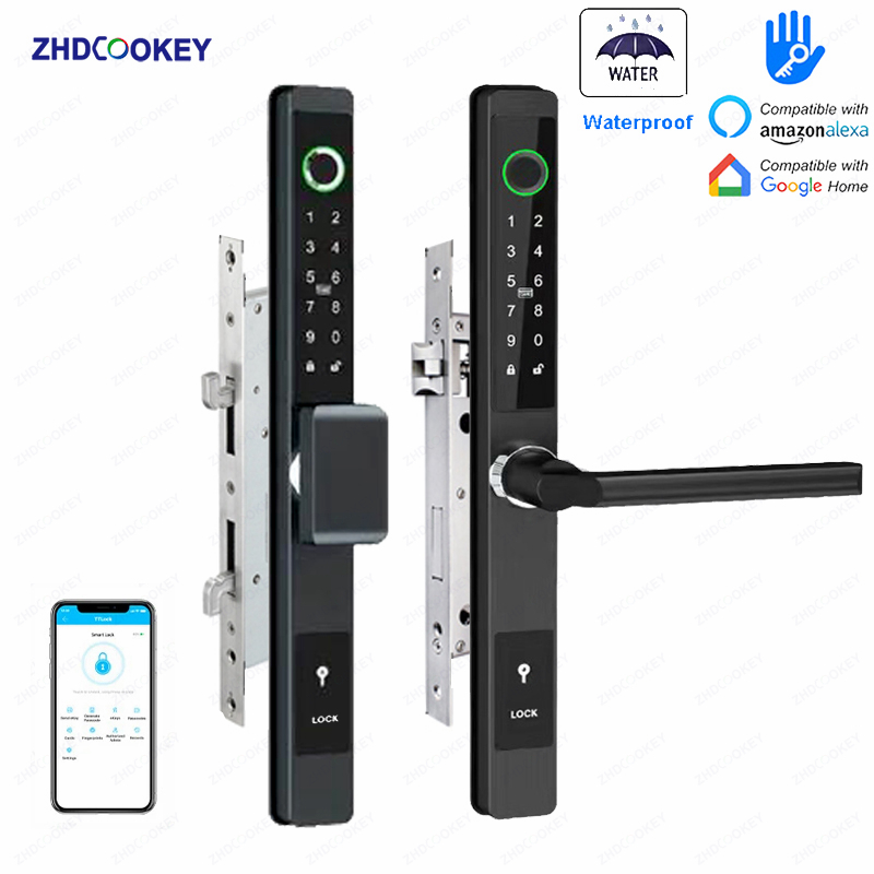 Smart Garden Door Lock - ZHDCOOKEY Biometrisch digitaal deurslot Waterdicht TTLock