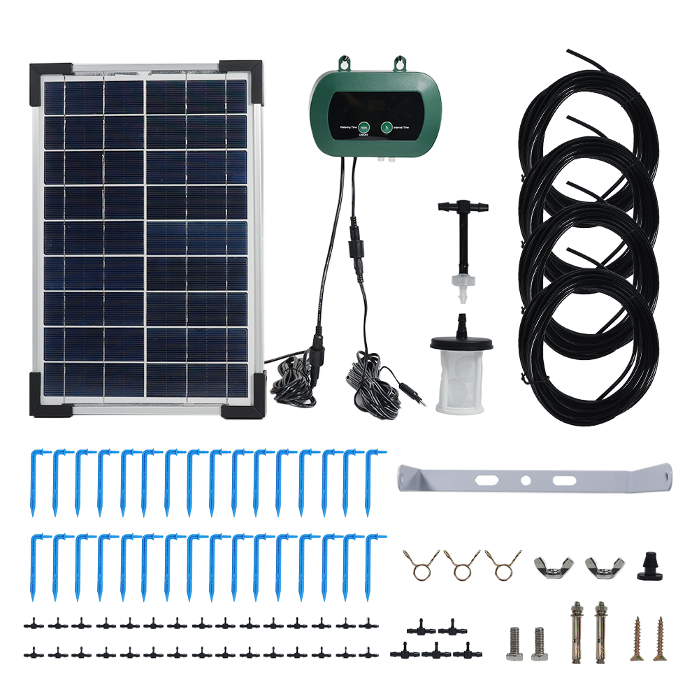 Smart Garden Watering - Zonne-hydroponics apparatuur micro-druppelpompen tuin kas irrigatiesysteem