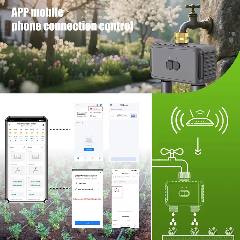 WAP01 WiFi APP Besturing Dubbe - Smart Garden Watering recensie en prijs