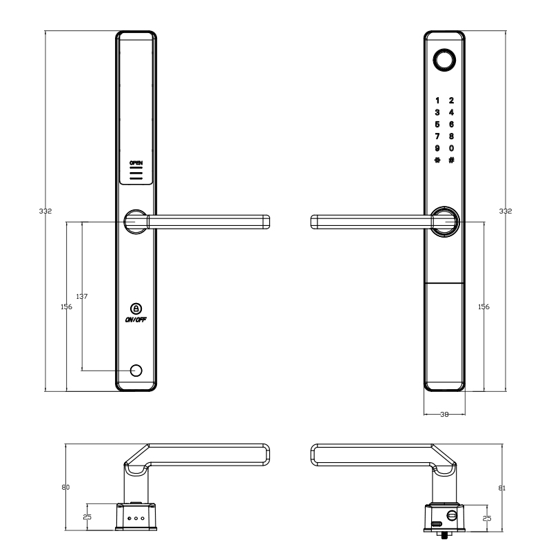 Euro 92/85/72mm Tuya wifi Smar - Smart Garden Door Lock recensie en prijs